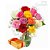 Rosas coloridas no vaso com caixa de bombom - Imagem 1