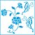STXX-022 - STENCIL - FLOR COM BORBOLETAS - Imagem 1