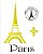 1166 - Stencil Opa 20x25 - Cidade paris - Imagem 1