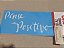 2489- Stencil Opa 7x15 - Frase Pense positivo - Imagem 1
