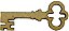 LR-308 4un. - Aplique Decorativo MDF Chaves - Imagem 1