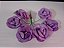 Flor de papel 3,5cm - 6 peças - lilás - Imagem 1