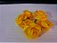 Flor de papel 3,5cm - 6 peças - Amarelo - Imagem 1