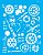 3115 - Stencil Opa 20x25 - Stempunk Art engrenagens - Imagem 1
