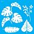 2598- Stencil Opa 30,5x30,5  Plantas Tropicais - Imagem 1