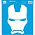 STXXV-044 - STENCIL 25X25CM. - SUPER HEROI DE ARMADURA - Imagem 1