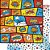 SD-0616 - SCRAP DUPLA FACE - SPLASH POP ART/ESTRELAS - Imagem 1