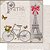 SD-0655 - SCRAP DUPLA FACE - TORRE EIFEL,BICICLETA E FLORES - Imagem 1