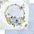 SD-0744 - SCRAP DUPLA FACE - Guirlanda Floral Azul - Imagem 1