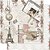 SD-0916 - SCRAP DUPLA FACE - CARTAS,SELOS,RELÓGIO,TORRE EIFFEL - Imagem 1