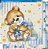 SD-0516 - SCRAP DUPLA FACE - URSINHO AZUL - Imagem 1