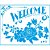 STR-144 - STENCIL - WELCOME E FLORES - Imagem 1