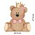 APM8-0630 - APLIQUE EM MDF - URSA DE COROA ROSA - Imagem 1