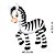 APM8-0816 - APLIQUE EM MDF - ZEBRA - Imagem 1