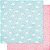 SD-0842 - PAPEL PARA SCRAPBOOK DUPLA FACE- NUVENS COM CHUVA DE CORAÇÃO - Imagem 1