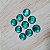 Chaton 12mm - Pacote com 26 unidades- Verde - Imagem 1
