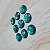 Chaton 12mm - Pacote com 26 unidades- Verde - Imagem 2