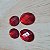Chaton Oval 24x12mm - Pacote com 6 unidades- Vermelho - Imagem 2