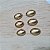 Chaton Oval 13x9mm - Pacote com 26 unidades-  Dourado - Imagem 1