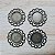 Tag para Chaton Redondo 16mm - Pacote com 06 unidades-  Ouro velho - Imagem 1
