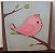 DHPM5-209 - QUADRO DECORATIVO 3D - PASSARO ROSA - Imagem 1