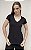 Blusa tech modal decote V preta - Imagem 1
