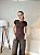 BLUSA POLIAMIDA COR MARROM CACAU - Imagem 3