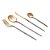 FAQUEIRO 24 PEÇAS AÇO INOX KYOTO DOURADO/BRANCO - Imagem 1