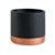 CACHEPOT PRETO E COBRE EM CIMENTO P - Imagem 1
