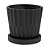 CACHEPOT  PRETO EM CIMENTO - Imagem 1