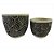 CONJUNTO DE CACHEPOTS EM CIMENTO PRETO E BRANCO - 2PCS - Imagem 1