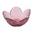 BOWL DE CRISTAL MARTELADO COM BORDA DOURADA FLOR ROSA - Imagem 1
