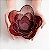 BOWL DE CRISTAL MARTELADO COM BORDA DOURADA FLOR ROSA - Imagem 1