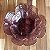 BOWL DE CRISTAL MARTELADO COM BORDA DOURADA FLOR ROSA - Imagem 2