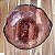 BOWL DE CRISTAL MARTELADO COM BORDA DOURADA ROSA - Imagem 4