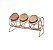 PORTA CONDIMENTOS E TEMPEROS ROSE GOLD 4 PEÇAS - Imagem 1