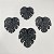 CONJUNTO 4 PORTA-COPOS DE PVC FOLHA PRETO - Imagem 2