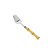 ESPÁTULA PARA QUEIJO DE AÇO INOX COM CABO DE PLÁSTICO BAMBU NATURAL 20cm - Imagem 1