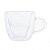 CONJUNTO 2 XÍCARAS FLORES HIBISCO PARA CAFÉ PAREDE DUPLA  RESISTENTE AO CALOR  75ml - Imagem 4