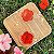 CONJUNTO 2 XÍCARAS FLORES HIBISCO PARA CAFÉ PAREDE DUPLA  RESISTENTE AO CALOR  75ml - Imagem 1