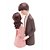 ESTATUETA CASAL DECORATIVO NAMORANDO DE RESINA - Imagem 1