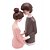 ESTATUETA CASAL DECORATIVO GESTANTE DE RESINA - Imagem 1