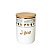 POTE DE PORCELANA LOVE DECORADO COM TAMPA DE BAMBU - Imagem 2
