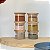 KIT POTES DE TEMPEROS COM TAMPA DE BAMBU 6 UNIDADES 110ML - Imagem 2