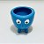 VASO AZUL COM PÉ E CARINHA FOFA - Imagem 1