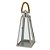 LANTERNA DECORATIVA DE METAL VIDRO E SISAL - Imagem 1