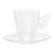 CONJUNTO 4 XÍCARAS DE CAFÉ DE VIDRO COM PIRES BUTTERFLY 80ML - Imagem 1