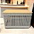 CESTO GRID COM TAMPA DE BAMBU 20 L BEGE - Imagem 1