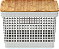CESTO GRID TAMPA DE BAMBU 8 L BEGE - Imagem 3