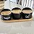KIT SALEIROS COM BANDEJA E TAMPA BAMBU HATTAN PRETO 350ML - Imagem 3